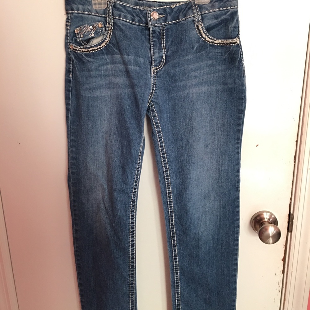 cherokee jeans w lots of silver detailing